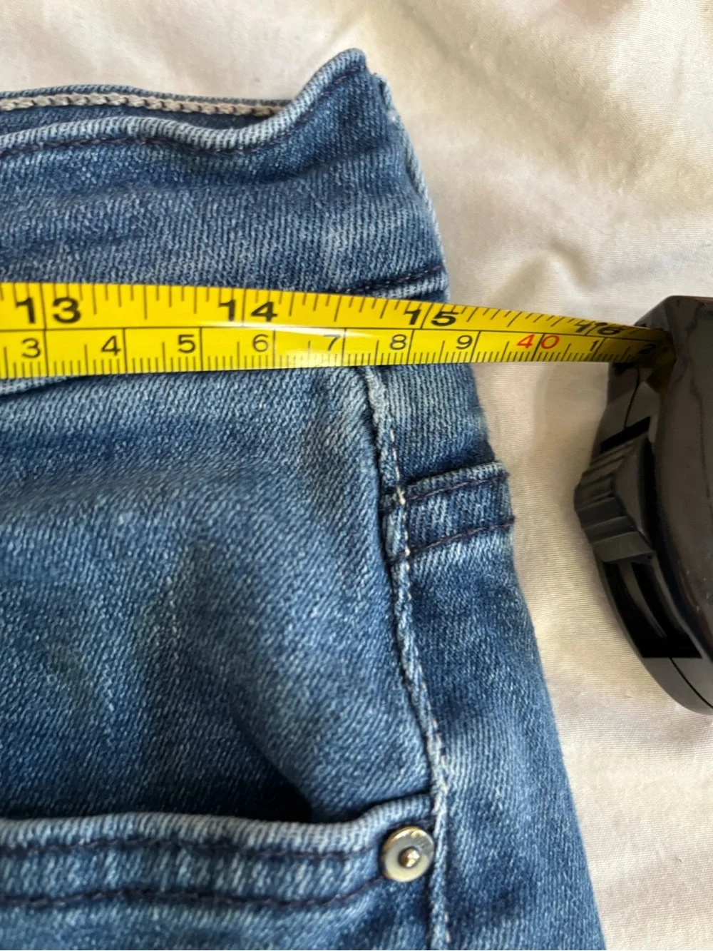 MOTHER Blue Flare Jeans - Wide Leg Denim